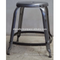 Vintage Industrial Metal Stool Antique Chrome Plated